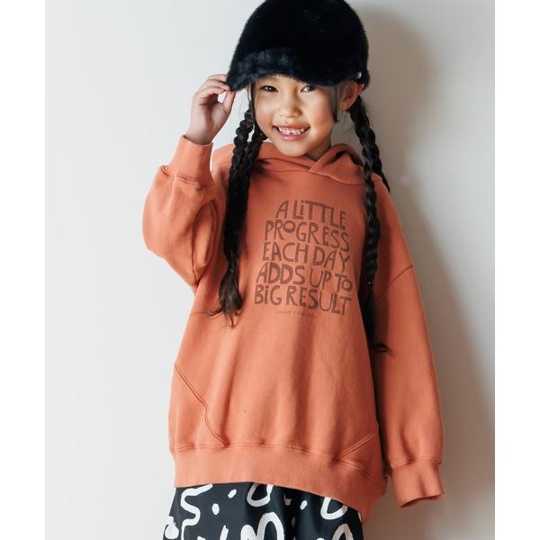 パーカー 毎日コツコツプリント裏毛フーディ80〜140cm キッズ 子供服 男の子 女の子