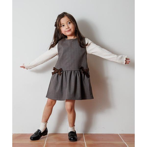 ジャンパースカート ストライプジャンスカ80〜140cm キッズ 子供服 女の子