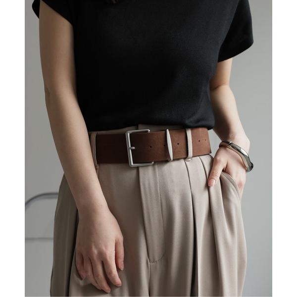 ベルト 「選べるデザイン」スウェードライク太ベルト レディース