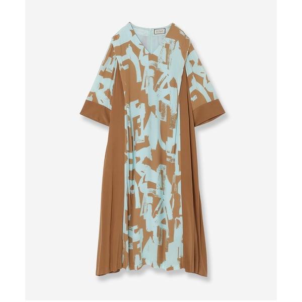 ワンピース 「洗える」アートプリントワンピース