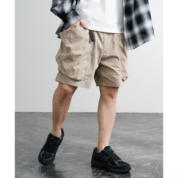 カーゴパンツ Audience オーディエンス 綿ナイロンキャンバスサイドドローコードワイドカーゴシ...