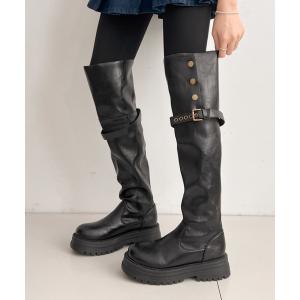 shoppinggo ブーツ ロングブーツ 裏起毛 ニーハイブーツ レディース