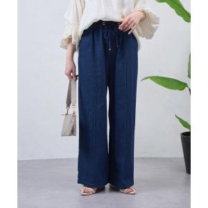 ジーンズ デニム デニムパンツ 「2サイズ展開/オールシーズン」デニムイージーパンツ レディース