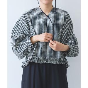 サッカーチェック2wayブラウス レディース