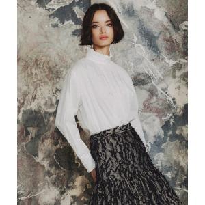 ブラウス シャツ ギャザーネックブラウス レディース