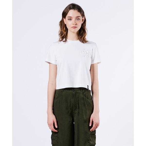 tシャツ 筆記体DSロゴ刺繍Tシャツ レディース