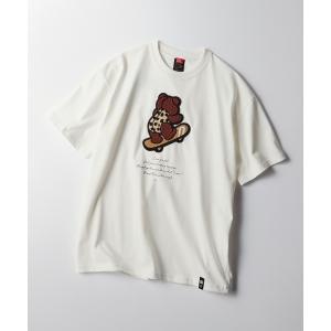 tシャツ 半袖 スケボーベアワッペンTシャツ レディース