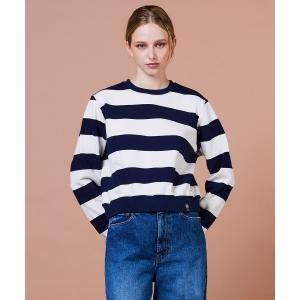 tシャツ 裏毛ボーダーカットソー レディース