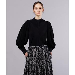 ブラウス シャツ パウダーフロー ハイネックブラウス レディース