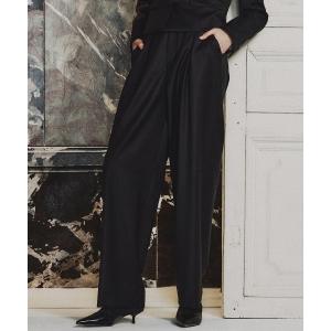 パンツ ウールシルク テーパードパンツ レディース