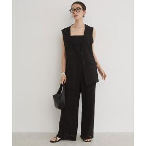 パンツ クロシェ レース ワイド イージーパンツ / オフィスカジュアル / 通勤 / 春服 レディース