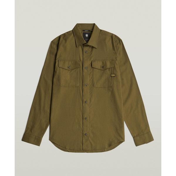 シャツ MARINE SLIM SHIRT/ミリタリーディテールライトウェイトシャツ メンズ