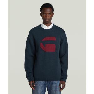 セーター ニット G LOGO RELAXED KNIT/クラシックロゴリラックスオーバーサイズニットセーター メンズ レディース