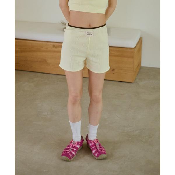 パンツ わがままなニットショーパン レディース