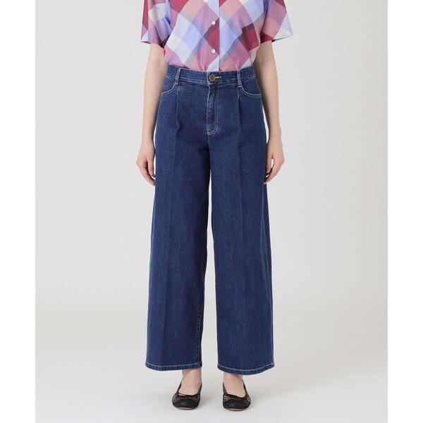 ジーンズ デニム デニムパンツ ストレッチデニムワイドパンツ レディース