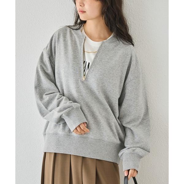 トレーナー スウェット 「好機能シリーズ」吸湿発熱/フロントファスナー裏毛プルオーバー レディース
