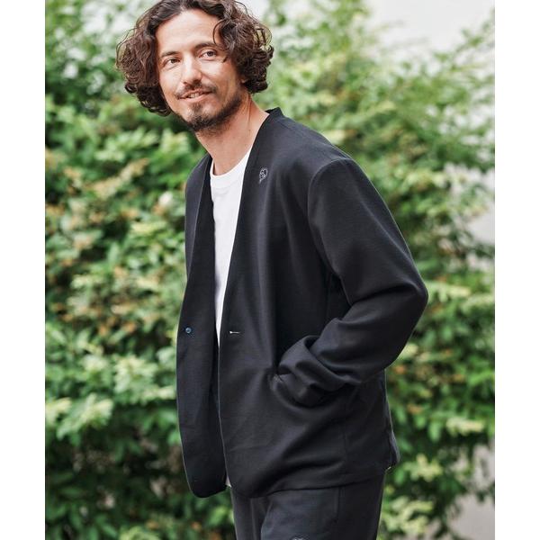 ジャケット ノーカラージャケット mj10863-collarless jacket with he...