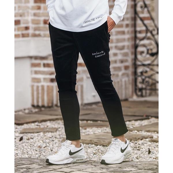 パンツ mp13840-corduroy pants with cursive embroidery...