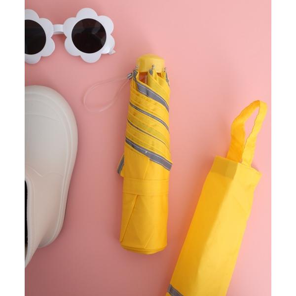 折りたたみ傘 学童無地反射テープ付ミニ折傘 55cm キッズ 子供 男の子 女の子