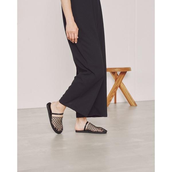 サンダル フラット メッシュ編み サンダル レディース