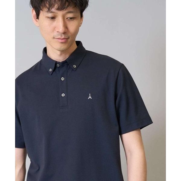 ポロシャツ 「接触冷感」ボタンダウン カノコポロシャツ ワンポイント刺繍入り「イージーケア/毛玉にな...
