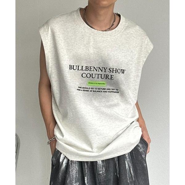 タンクトップ 英字プリントタンクトップ メンズ