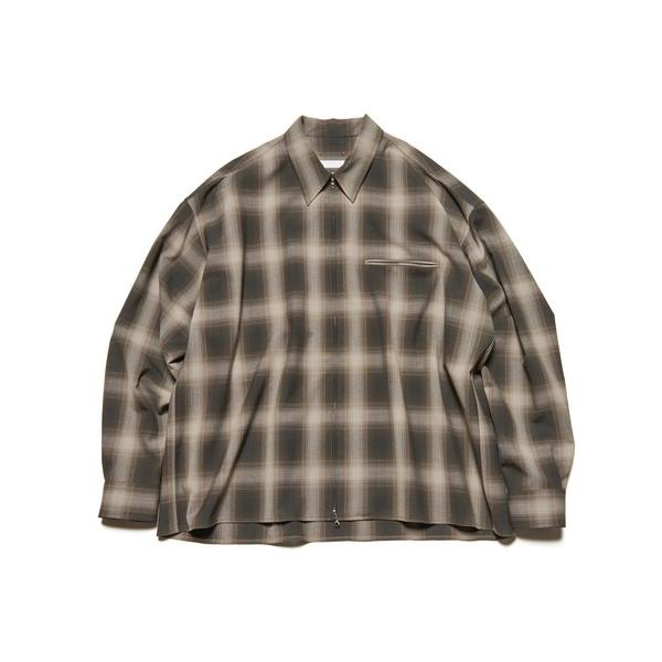 ブルゾン アウター HIGH-TWIST OMBRE CHECK ZIP BLOUSON メンズ レ...
