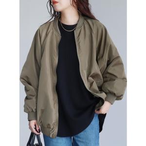 「reca」 ジップアップブルゾン M カーキ レディース