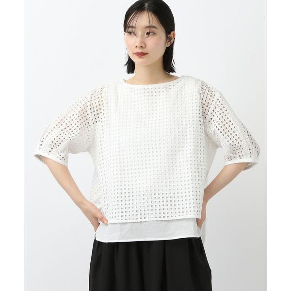 ブラウス シャツ 「natural by clip」カットワークレイヤードブラウス レディース