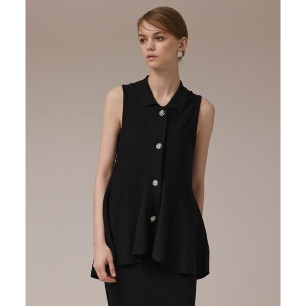 ベスト ジレ ビジューニットベスト レディース