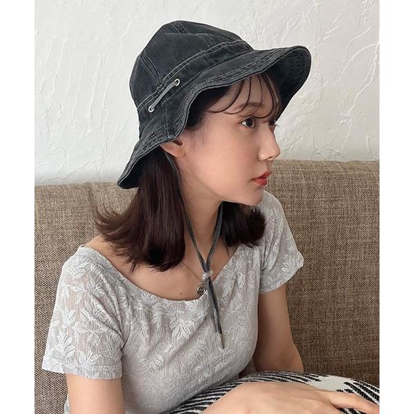帽子 ハット ウォッシュデニムハット レディース