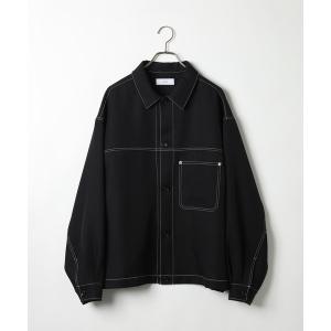 ブルゾン アウター 配色ステッチ/ワークショートジャケット「セットアップ対応」 メンズ