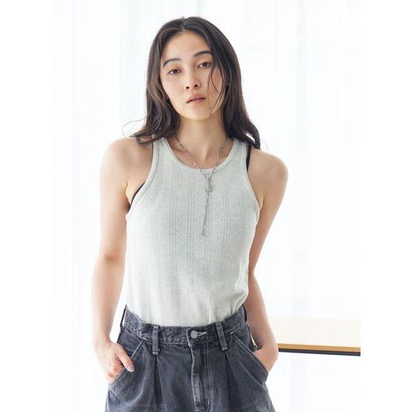 タンクトップ ノースリーブ 針抜きアメスリタンクトップ レディース