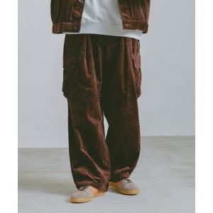 カーゴパンツ コーデュロイバギーワイドカーゴパンツ メンズ