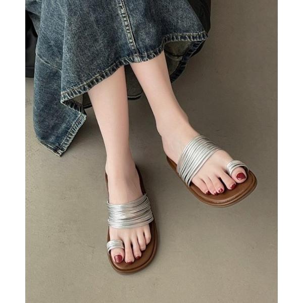 サンダル アクセサリー感覚で楽しめるサムリングサンダル レディース