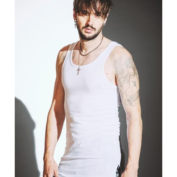 タンクトップ 「NO ID.」Side Slit Long Tank Top / サイド スリット ...