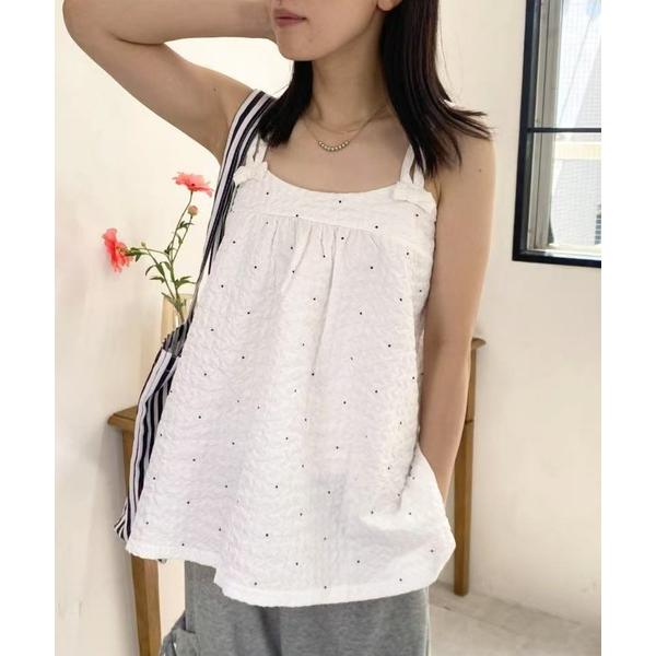 キャミソール Ribbon Polka Dot Camisole