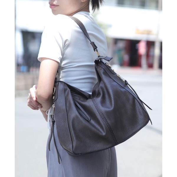 ショルダーバッグ バッグ 「多ポケット・2WAY」ヴィンテージレザーライクショルダーバッグ/トートバ...