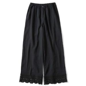 パンツ 「おはだが気になるみんなへ」リブ　イン　コンフォート　チラっと見えてもかわいい！ダブルガーゼレースペチパンツ レディース