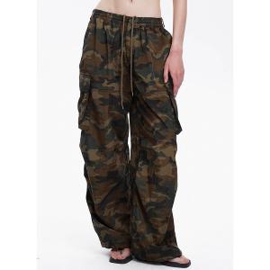 MASONPRINCE ナイロン カーゴパンツ ワイド グレー　ウエストゴム MASONPRINCE ワイドパンツ スウェットパンツ ジャージ ルーズフィット