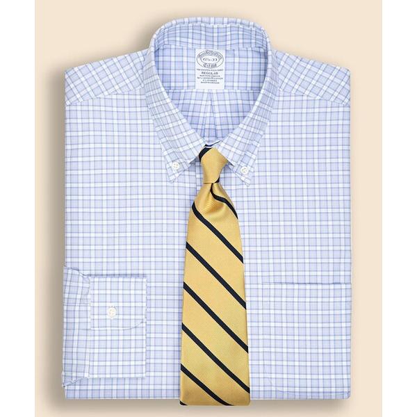 シャツ スーピマコットンストレッチ ブロードクロス チェック ドレスシャツ Regular Fit ...