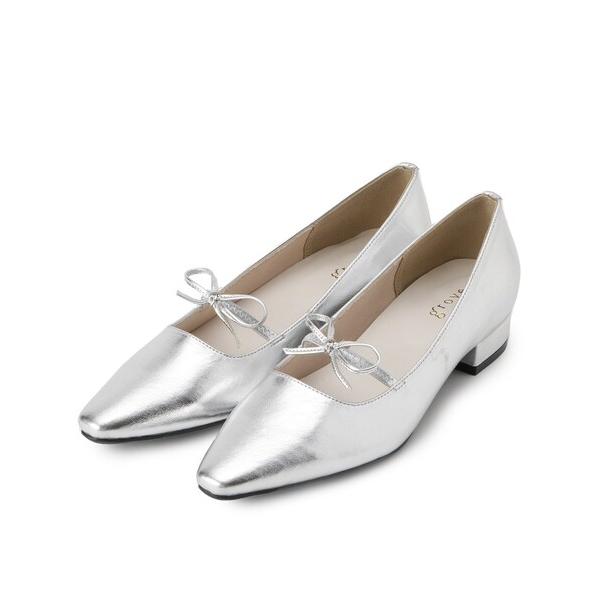 パンプス メリージェーンリボンパンプス