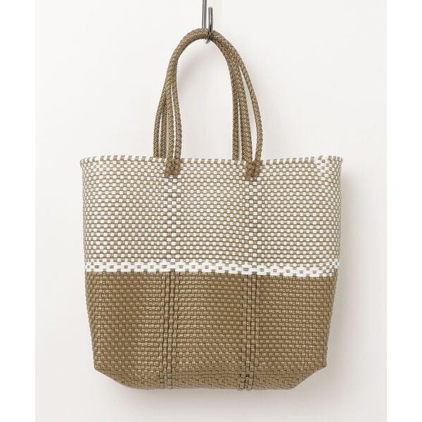 かごバッグ カゴバッグ 「Moon Bird/ムーンバード」手編みのメルカドバッグ・バイカラー （Ｍ...