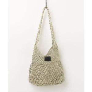 トートバッグ 「Swaraj/スワラージ」手編みのメタリックマクラメ・OVAL TOTE レディース メンズ
