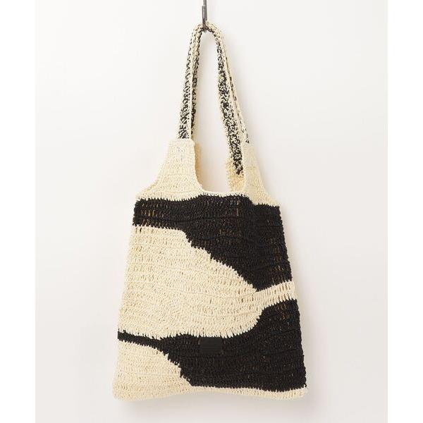 トートバッグ 「Swaraj/スワラージ」手編みラフィア BAG・ゼブラ柄 レディース メンズ