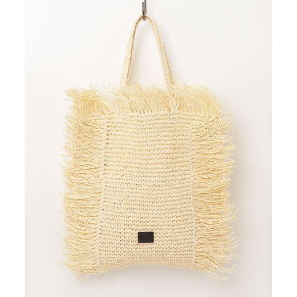 トートバッグ 「Swaraj/スワラージ」手編みラフィア BAG・フリンジ柄 レディース メンズ
