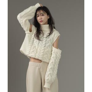 「qumerry.」 ニットワンピース FREE アイボリー レディース