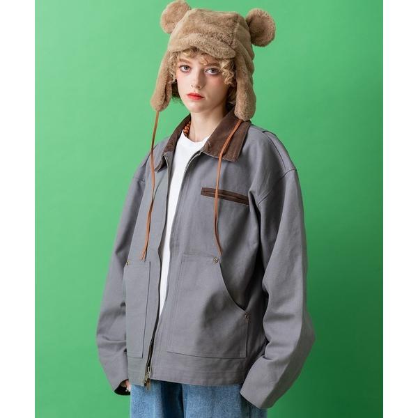 「ankoROCK」 ジップアップブルゾン ONESIZE グレー メンズ