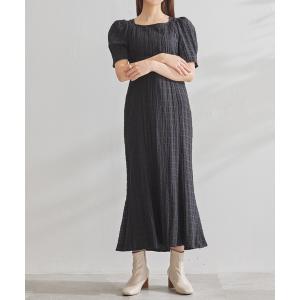 「ADIRA」 半袖ワンピース MEDIUM ブラック レディース