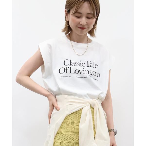 tシャツ ロゴノースリーブTシャツ レディース